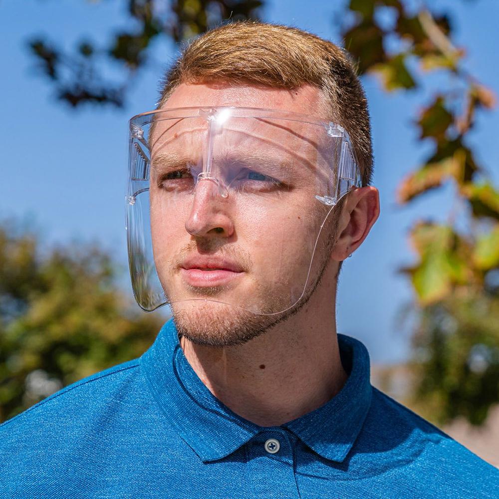 1pc Sample available Blocc OEM Customizable reusable transparent clear Wearable Safety face shield for protection