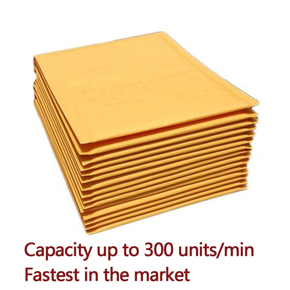 Nonwoven 700mm Kraft Paper Bag Making Machine 3000kg Bubble Poly Mailer