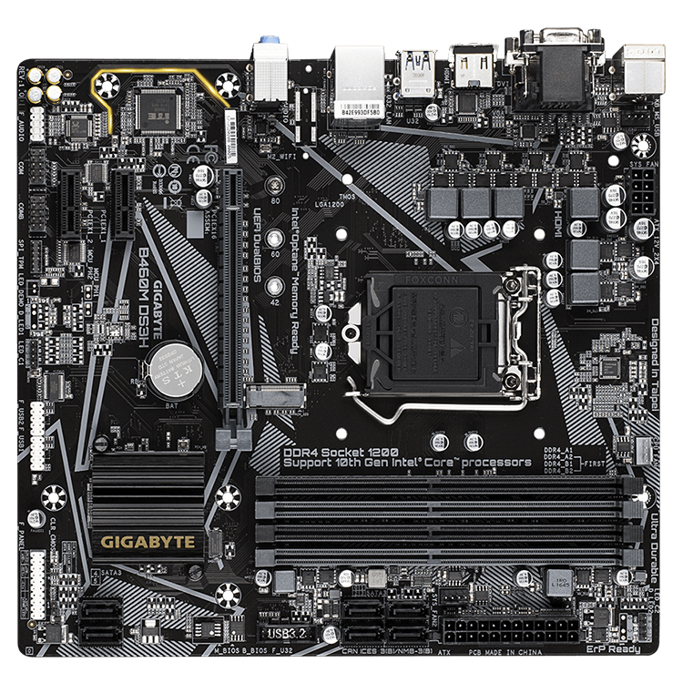 GIGABYTE B460M DS3H - Intel B460 Chipset Gaming Motherboard