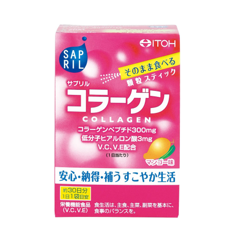 Коллаген Sapril Возьмите его непосредственно и восстановите кожу, легко поддерживает красивые ингредиенты, сделанные в Японии, полезные японские