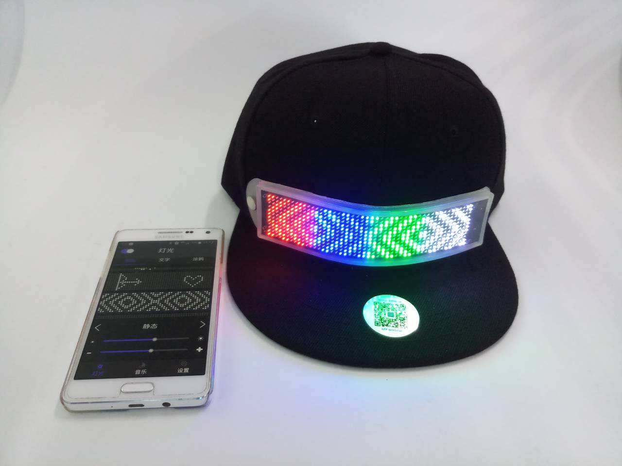 source 红色/白色移动应用程序操作led灯嘻哈帽子派对男子女子广告