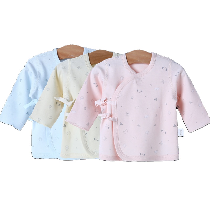 Лидер продаж, одежда для детей младшего возраста удобная на хлопковой подкладке для мальчиков и девочек детский универсальный От 0 до 1 года средней длины для малышек, спиной одежда