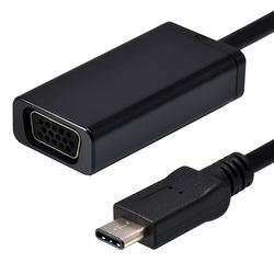 USB C Plug to VGA F Smart Cable Black White 50mm