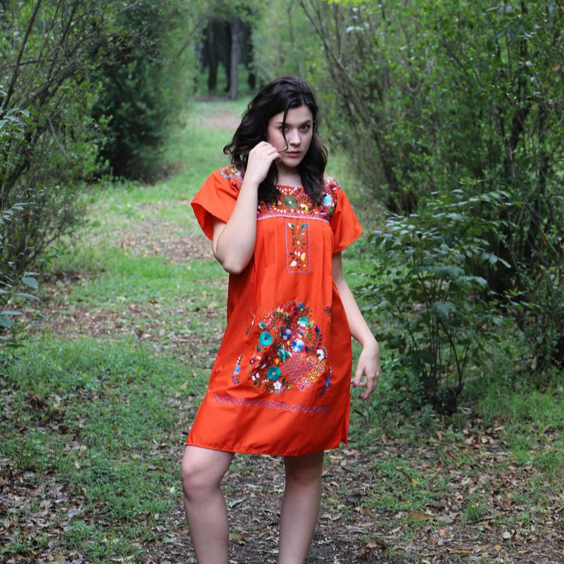 vestidos bordados estilo mexicano
