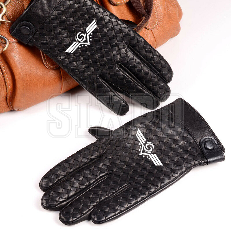 Лучшие продажи, водительские перчатки, мужские, высокое качество, натуральная кожа, зимние теплые тканые перчатки на пуговицах, короткие перчатки