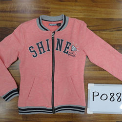 Meninas Impresso Jaqueta de-Rosa