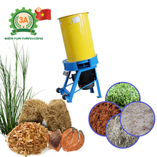 3A3kW coconut husk shredding machine elephant grass chopper plant trunk crusher wood shredder