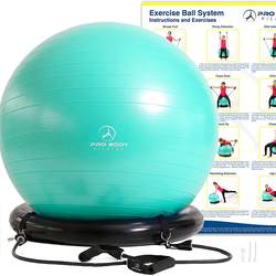 New Quality URBNFit Exercise Ball  for Fitness, Stability, Balance & Yoga - Workout Guide & Quick Pump Included