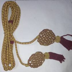 ALTA QUALIDADE BONITA do laço de FIOS de OURO