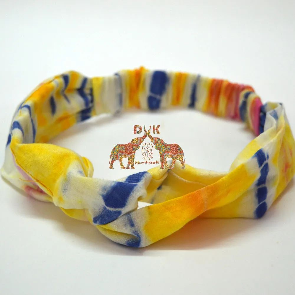 Tie Dye Shibori Forehead Band Pure Cotton Soft & Cozy Hair Band