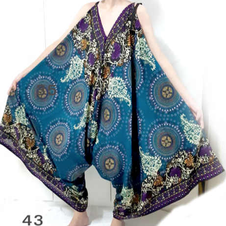 Комбинезон Alladin в стиле бохо для йоги, комбинезон в стиле хиппи с широкими штанинами, пикантный ромпер с принтом мандалы, арт-деко, пляжная одежда