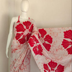 Fashionable Asian Hand Printed Ethnic Traditional Sari