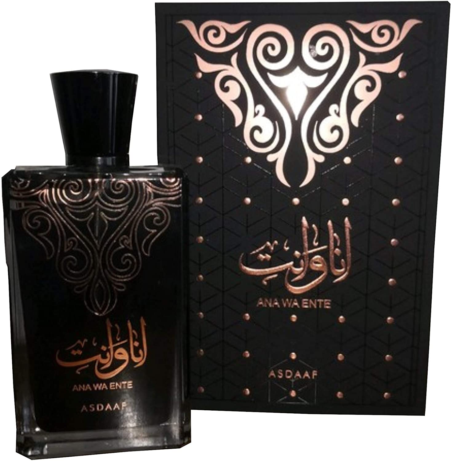 Женские духи ASDAAF Ana WaEnte, духи 100 мл, духи Дубаи, арабские духи, янтарный, сандаловый, ванильный, карамель и белый мусс