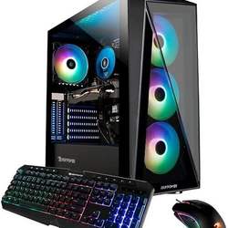 iBUYPOWER - Slate MR Gaming Desktop - Intel i7-10700F - 16GB Memory - NVIDIAS GeForce RTX 2070 Super 8GB - 480GB SSD + 1TB HDD