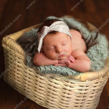 bamboo basket for baby photoshoot