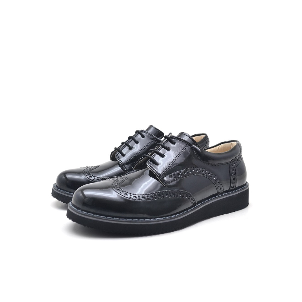 High Quality Leather Rubber Sole Boys Oxfords Dress Shoes / Black Dress Shoes for Boys