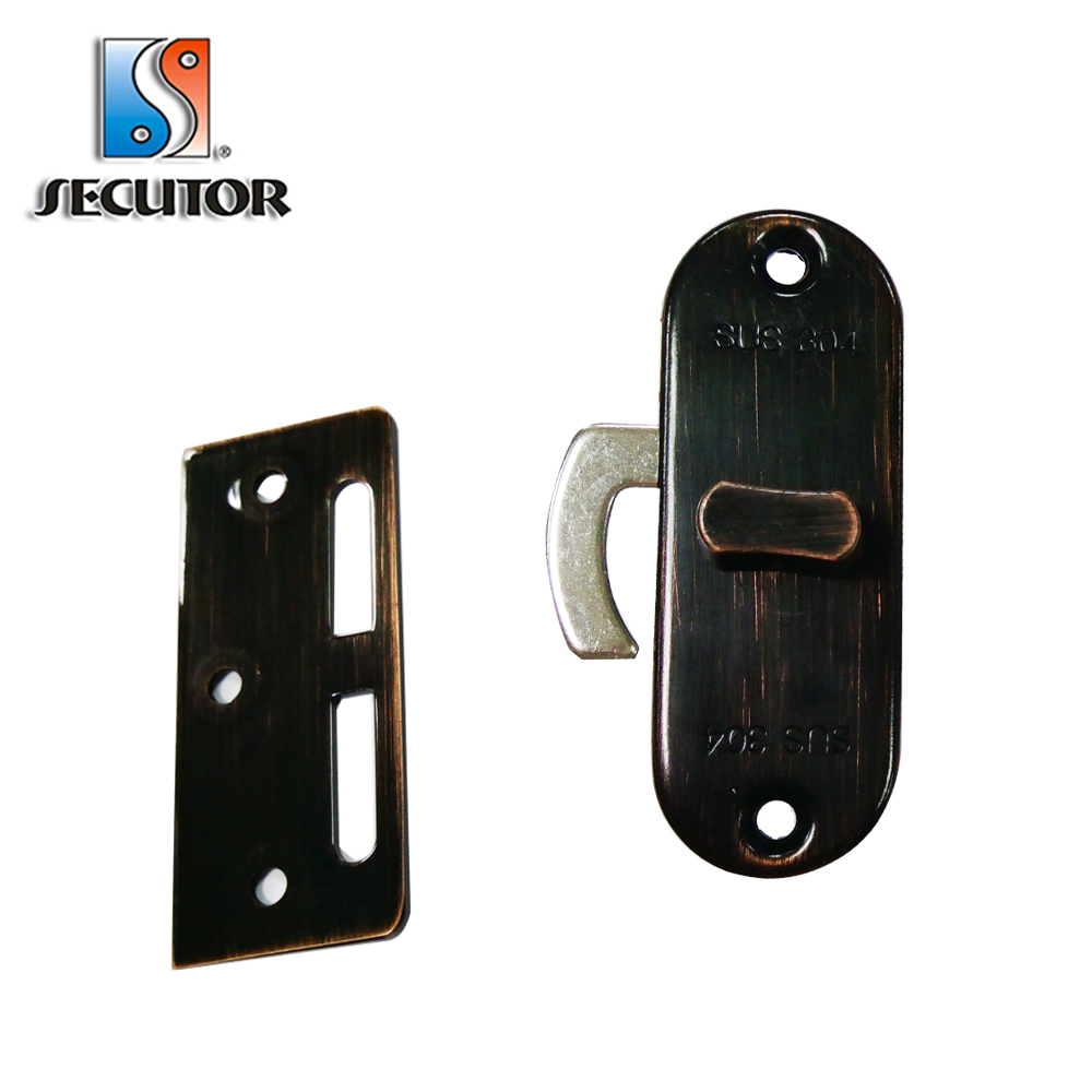 304 Stainless Steel Sliding Door Hook Keyed Lock