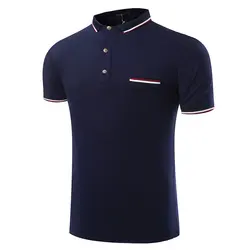 100% de Qualidade de Exportação de Lavagem capaz de Baixo Custo de Manga Curta Camisa Polo dos homens