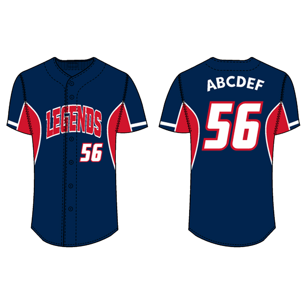 定制升华v领棒球球衣垒球队磨损/黑色棒球运动衫 - buy baseball