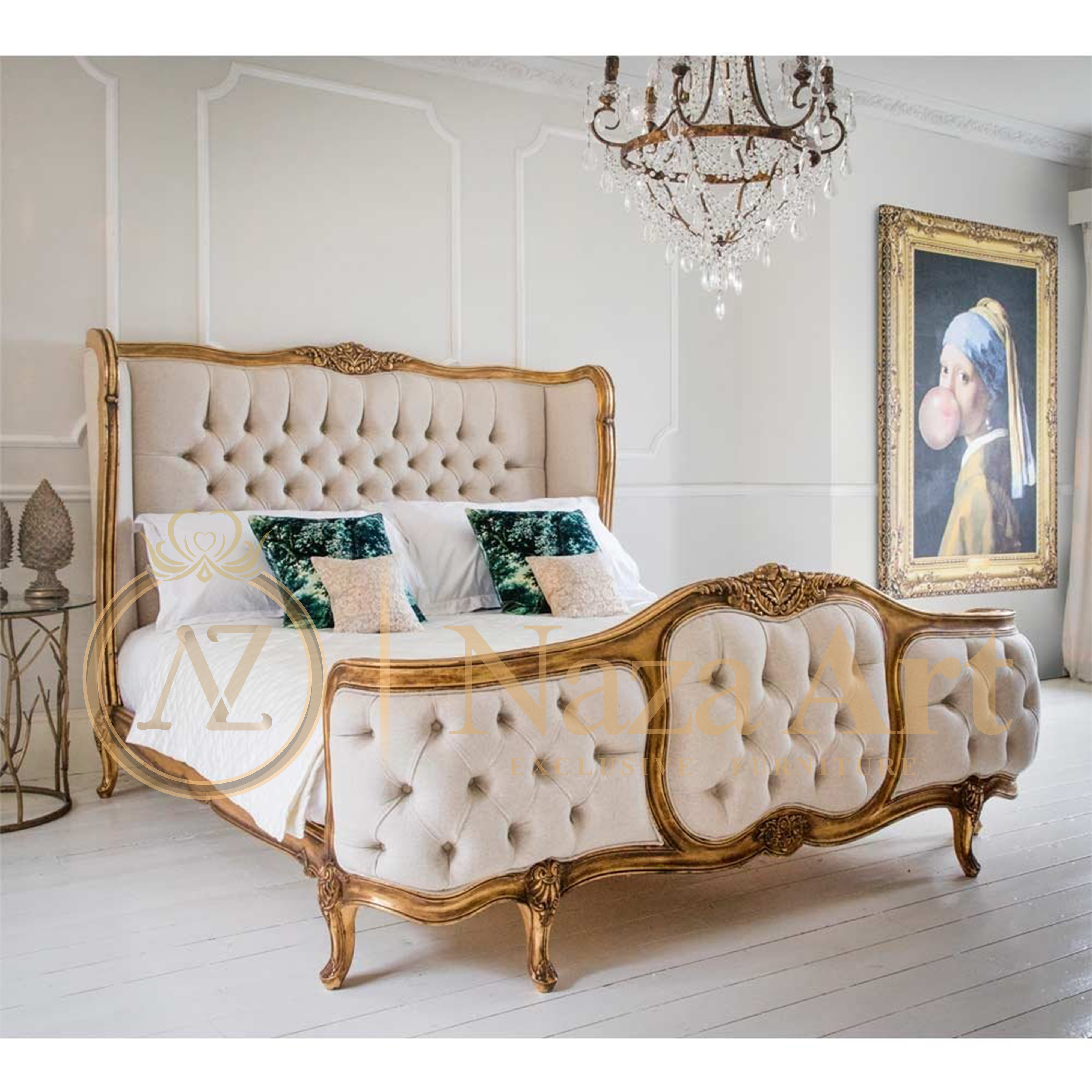 кровать из золотой кожи
