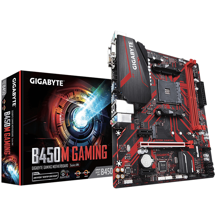 GIGABYTE B450M Gaming Motherboard for AMD Ryzen 5 & 7 Processors