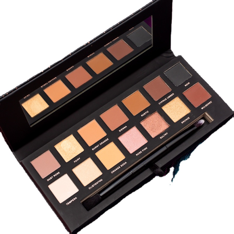 Частной марки OEM глаз макияж, матовая, водостойкая, карандаш, Длительное Действие, 14 видов цветов Блеск тени для век Палитра теней для век