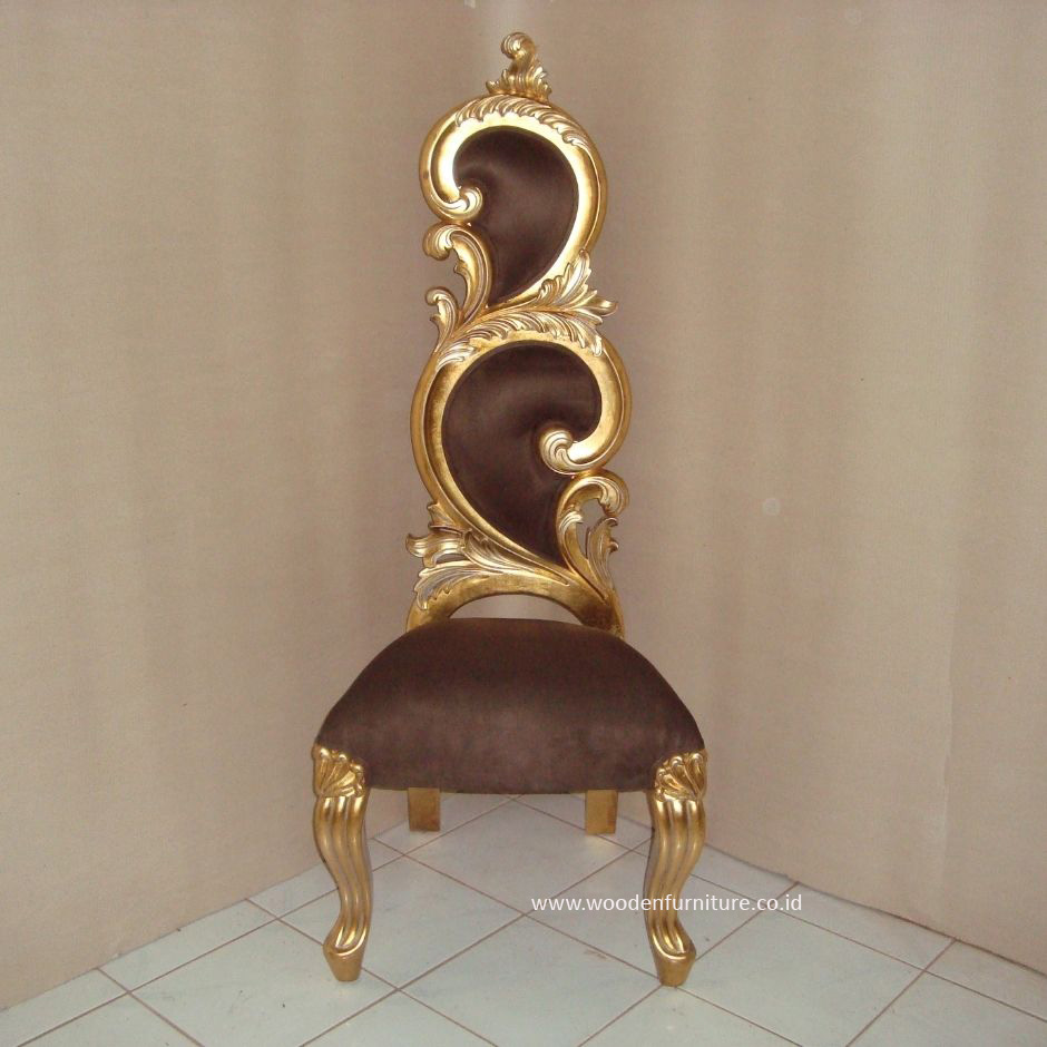 Стул во французском стиле, золотистый стул с боковой спинкой, деревянный стул с антикварной репродукцией, Итальянская Классическая европейская мебель для дома