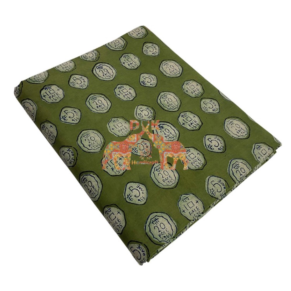 Custom design hand block print light print voile fabric for textile