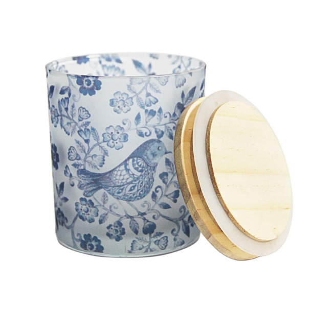 Стеклянный контейнер для свечей с крышками