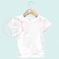 65% poliéster 35% Algodão Baby Girl T-Shirt Vieira Guarnição