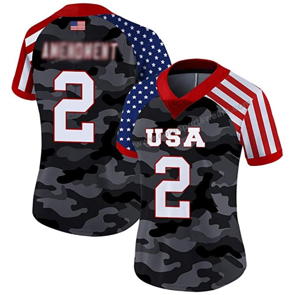 Футбольная Джерси на заказ в стиле флага США, дышащая и сухая ткань высокого качества из полиэстера, лучший американский футбол