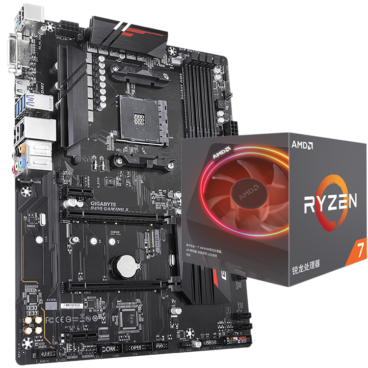 Used GIGABYTE B450 Gaming X AM4 Motherboard for AMD Ryzen 5
