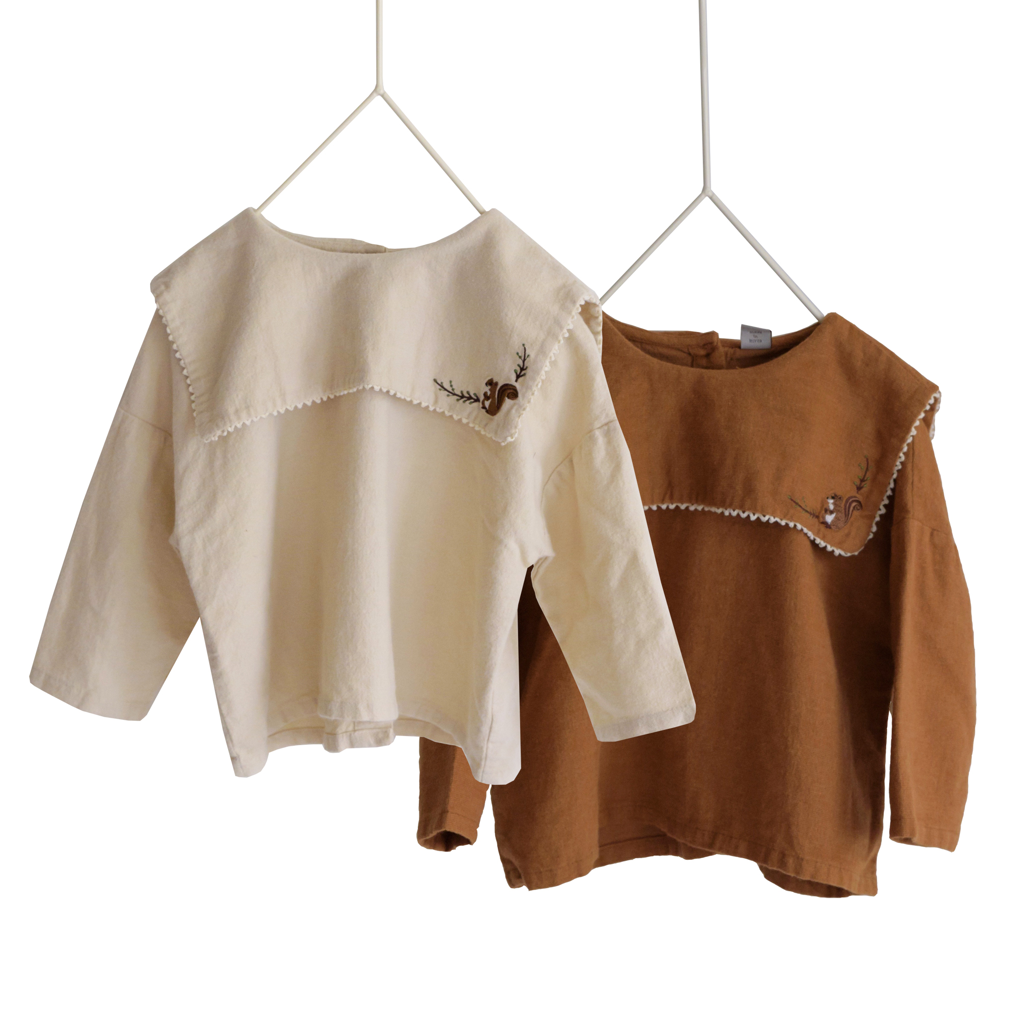 Детская морячная блузка DE MARVI для маленьких девочек, рубашки, топ, кружевная одежда с вышивкой, детская модная оптовая продажа, Сделано в Корее