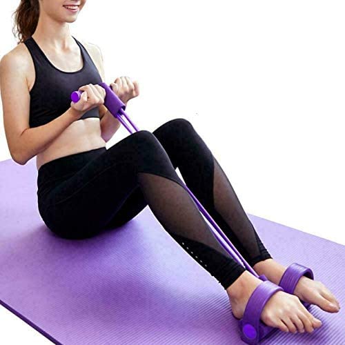 4 管健身坐起来拉绳健美张紧绳弹性拉绳健身器材腰臂和瑜伽