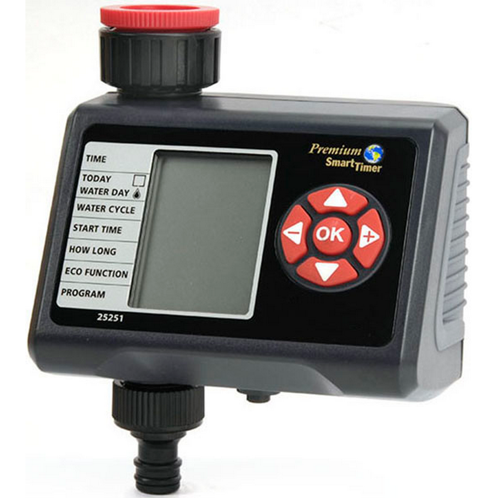 1-Zone Electronic Water Timer Easy Set Up Programmable Watering Aboveground Charging Status of The Battery Showed Safe Operation