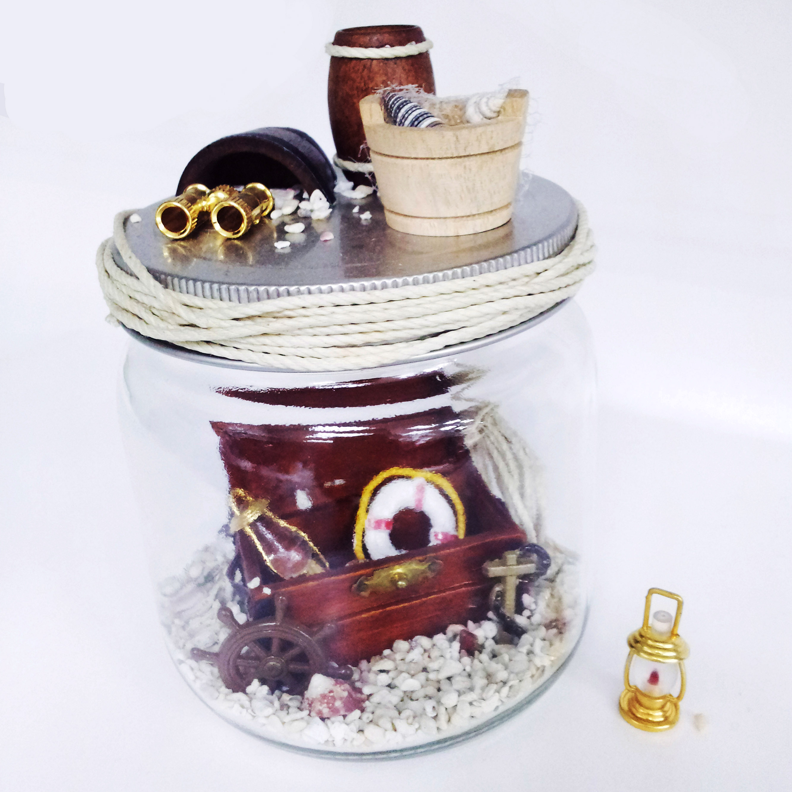 Миниатюрный ящик для сокровищ 2020 с морским дном в стеклянной банке аксессуары «сделай сам»