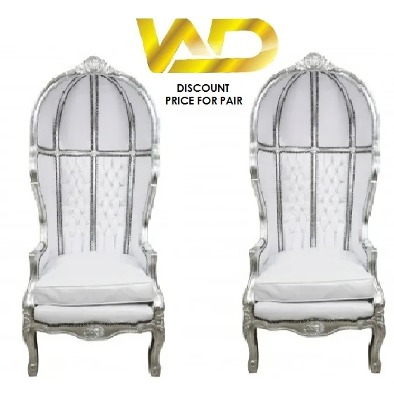 Chair baroque white carriage