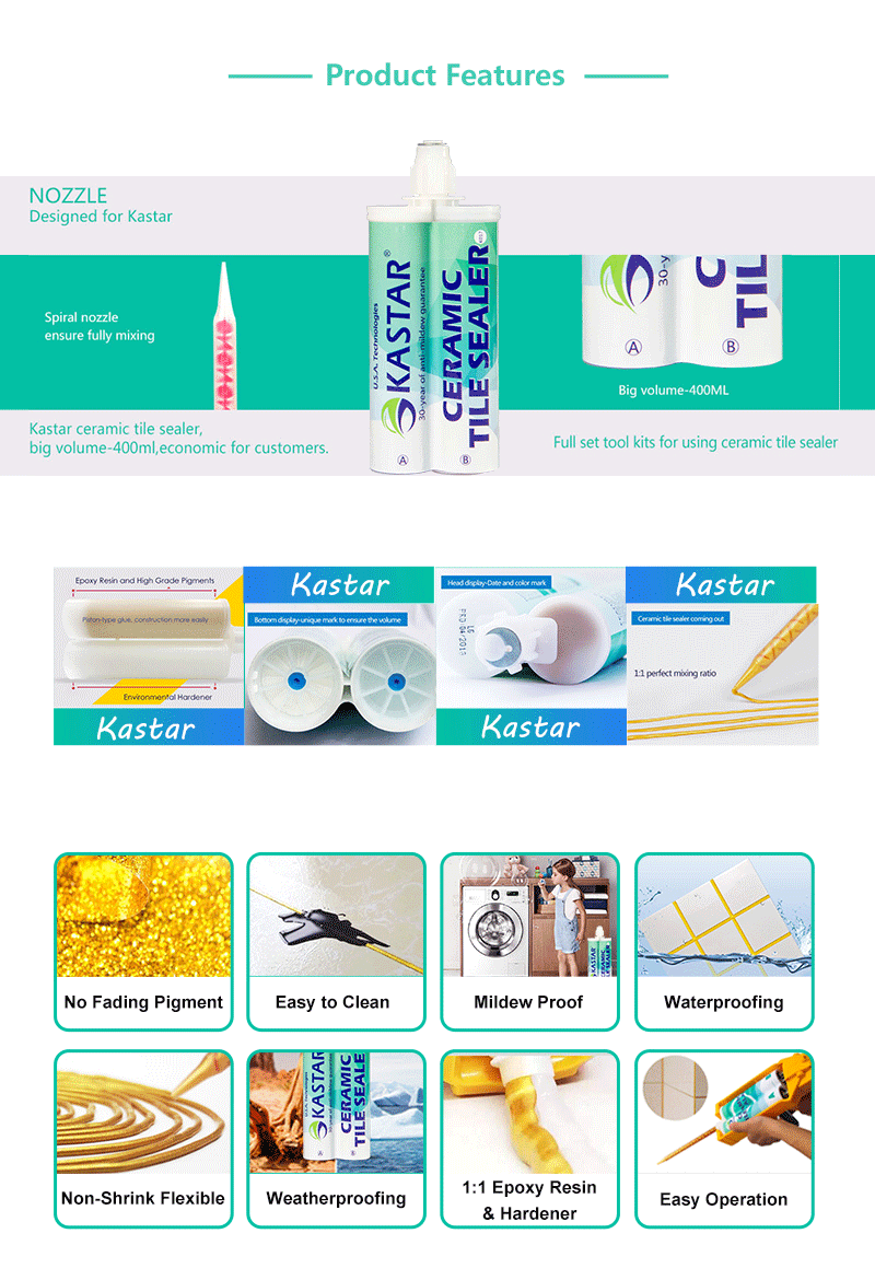 Eco-friend Mould Resistance Waterproof Joint Gaps Sealer Epoxy Tile Grout Manufacturer