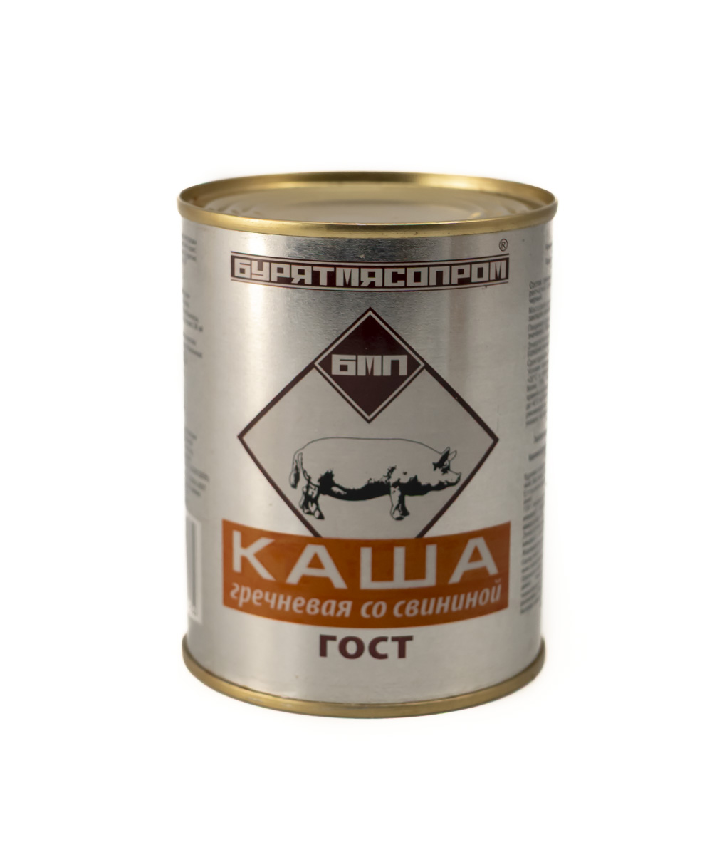 Консервированное мясо гречневая каша с свининой