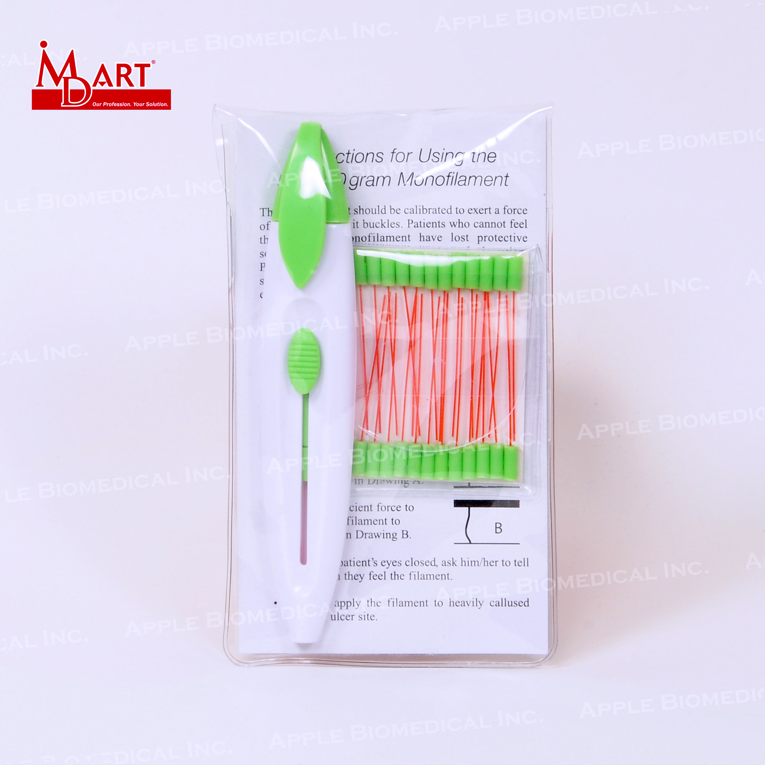 Выдвижная тестовая ручка для диабетиков с 25 мононифилами в медицинских поставках