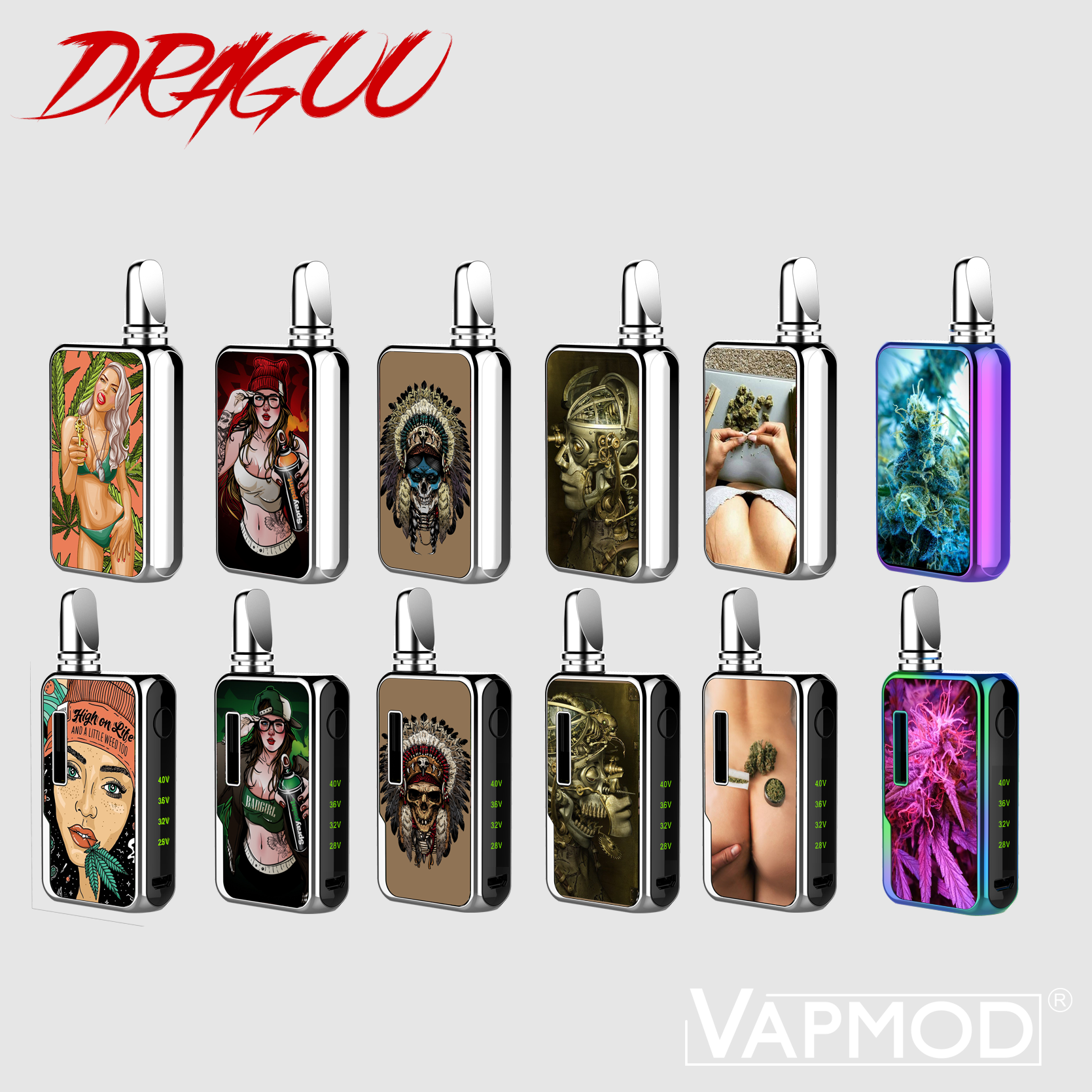VAPMOD Dragoo 3D версия CBD концентрирует воск испаритель с 650 мАч и функцией предварительного нагрева