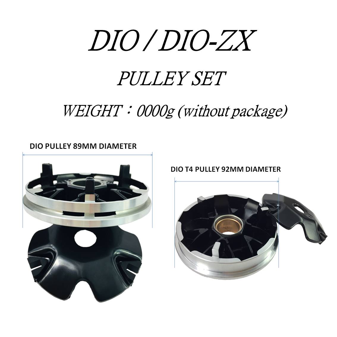 TWH DIO-ZX Racing Pulley Set for Honda DIO ZX | High-Performance