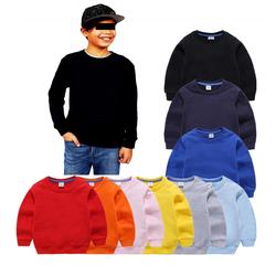 Da Qualidade do hight Baixo MOQ Cores Lisas Crewneck Camisolas Dos Miúdos de Lã Para Meninos