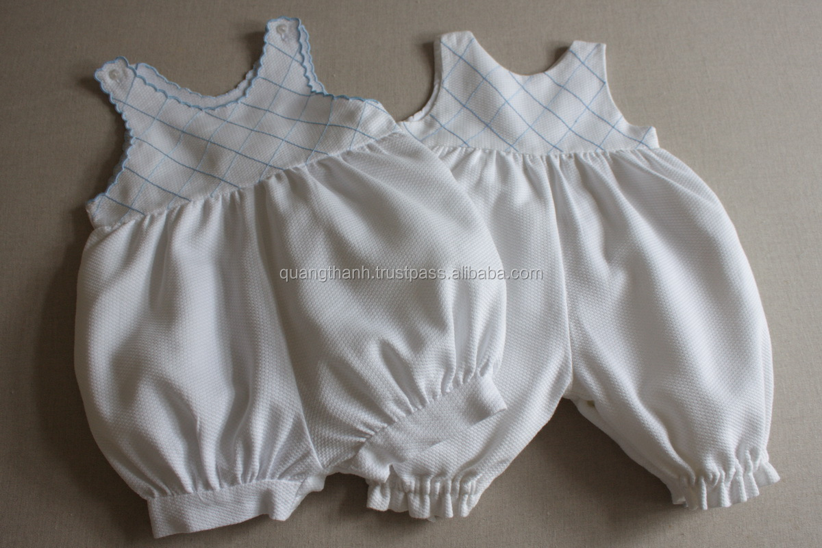 Embroidery baby rompers, 100%cotton Quang Thanh embroidery