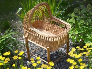 wicker bassinet with stand