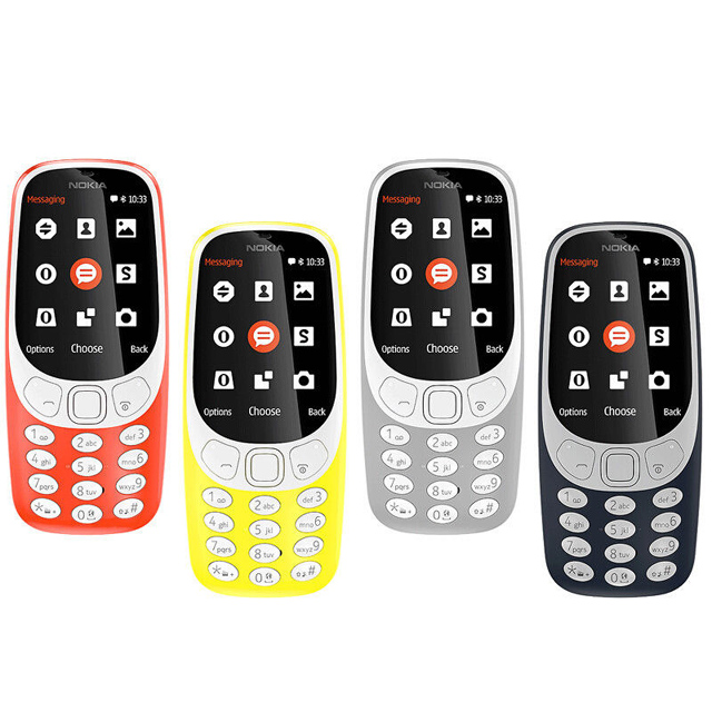 Nova 3G forNokia 3310(2017) telefone celular dual sim card 3g telefone flip Dual SIM Cards Desbloqueado Refurbished Celular