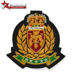 Handmade Bullion wire Embroidery Badges/Patches