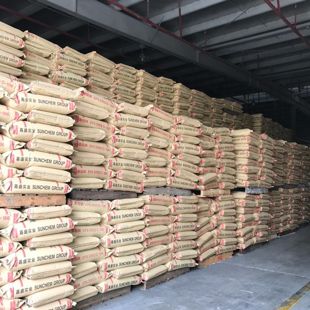 Огнестойкое и обычное пластиковое сырье из пенополистирола