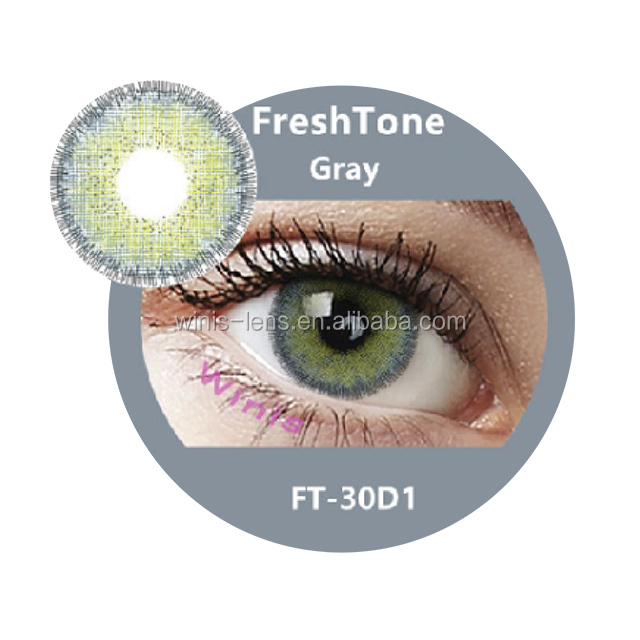 FreshTone 14,2 мм блестящие трехцветные мягкие косметические контактные линзы Diva, сделанные в Корее по низкой цене