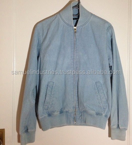 blue jean bomber jacket
